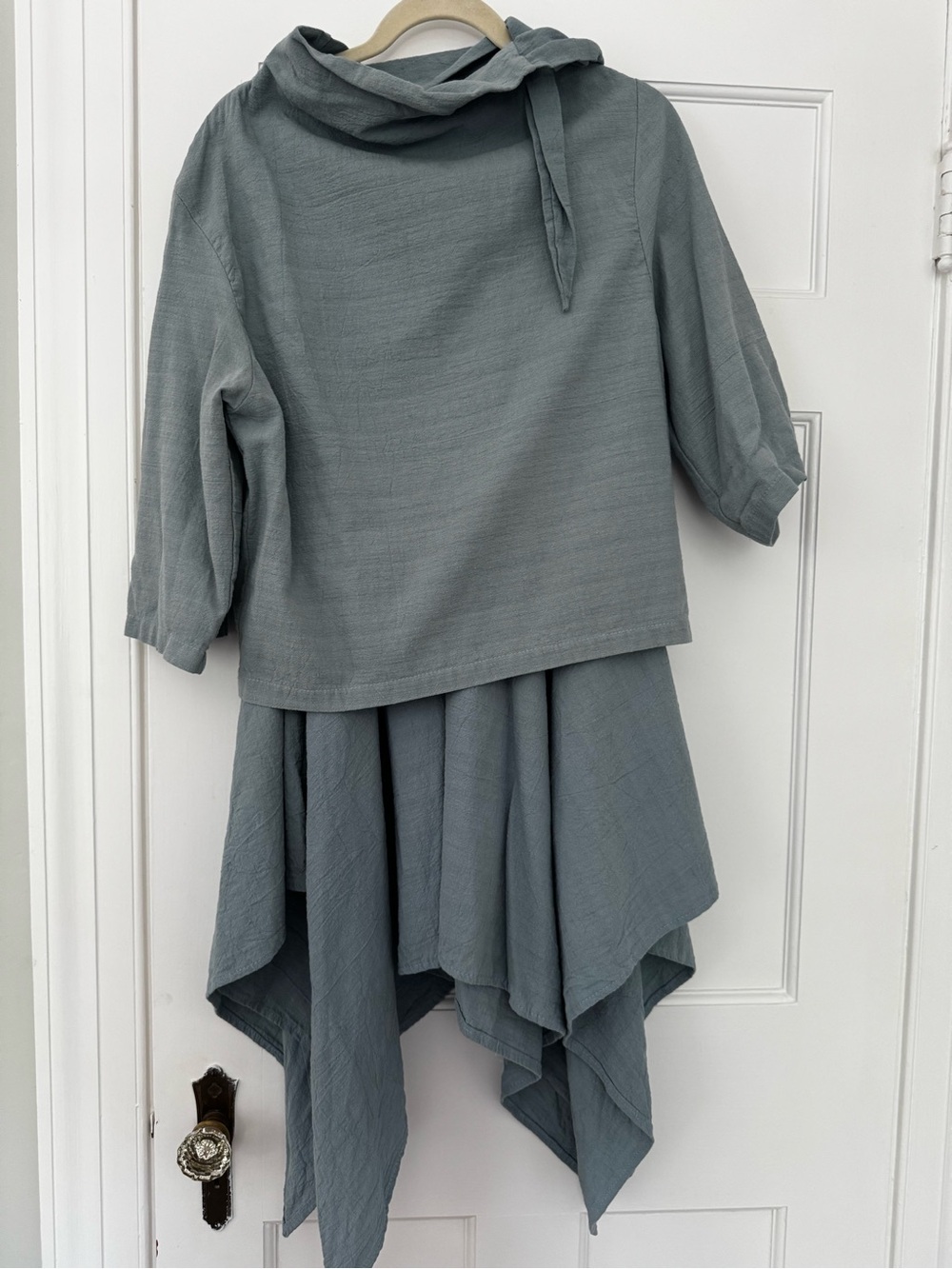 Lightweight Layered Light Blue Two-Piece Set